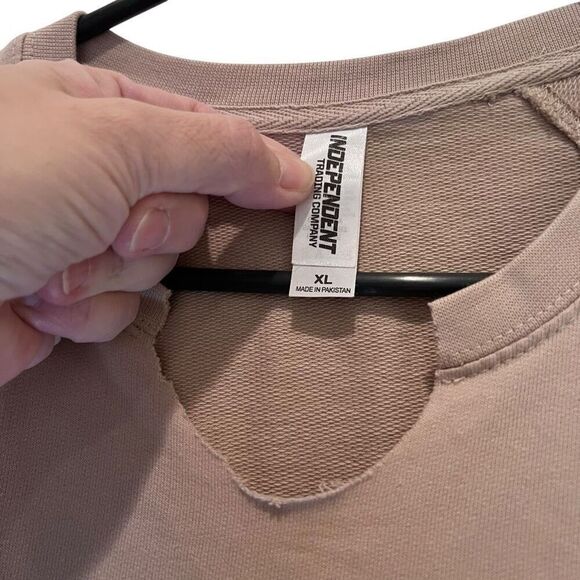 Independent Trading Company Y' All Think I'm Mean Wait Till Sweatshirt Tan Sz XL - Picture 4 of 7